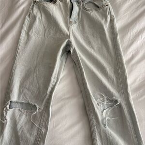 Cotton On Light Blue Ripped Boyfriend/ Mom Jeans